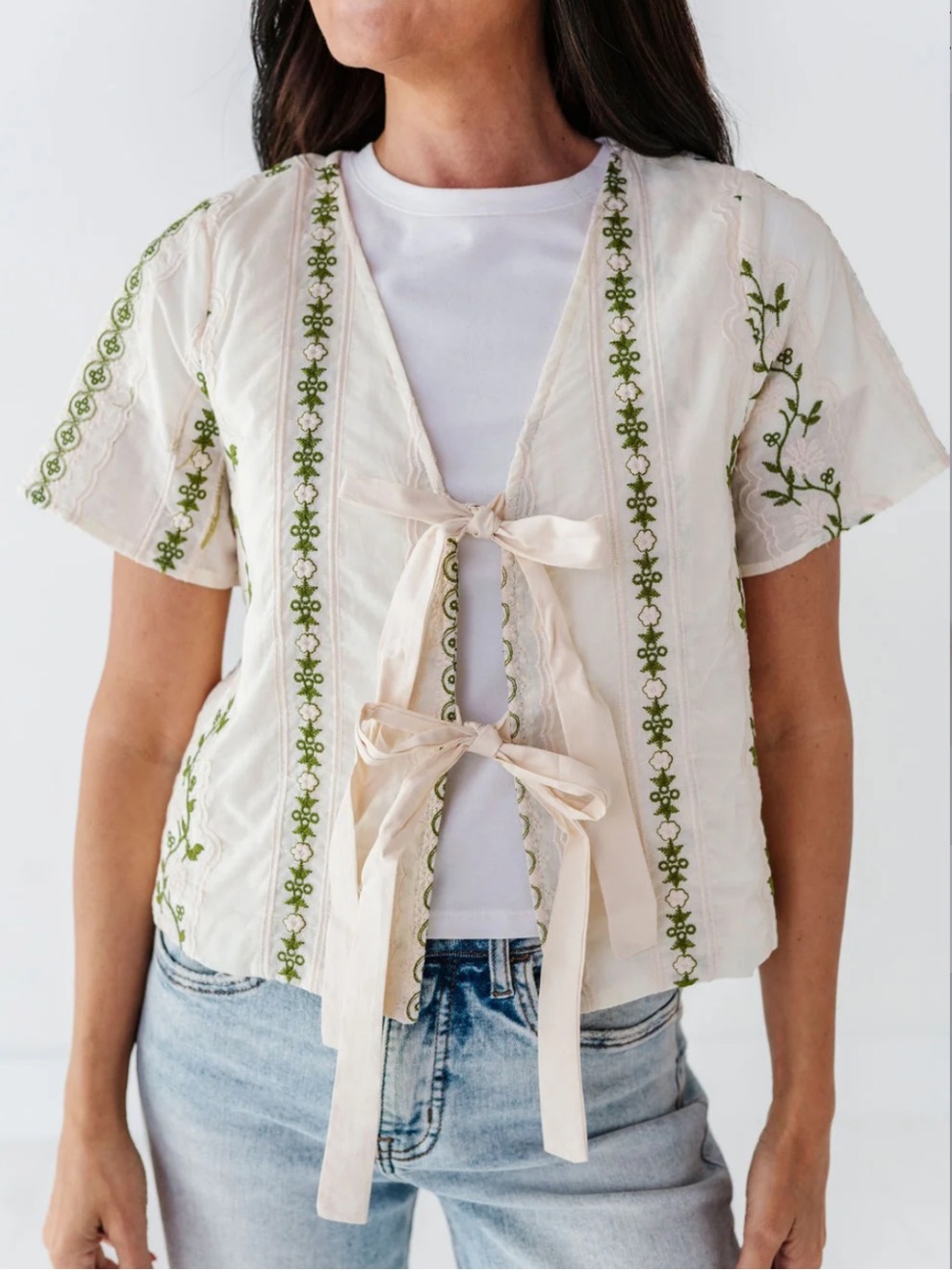 Livy&Kate Junie Tie Front Top